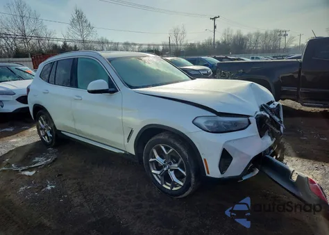 2024 BMW X3 xDrive30I z USA, uszkodzony, nr VIN WBX57DP07RN304072